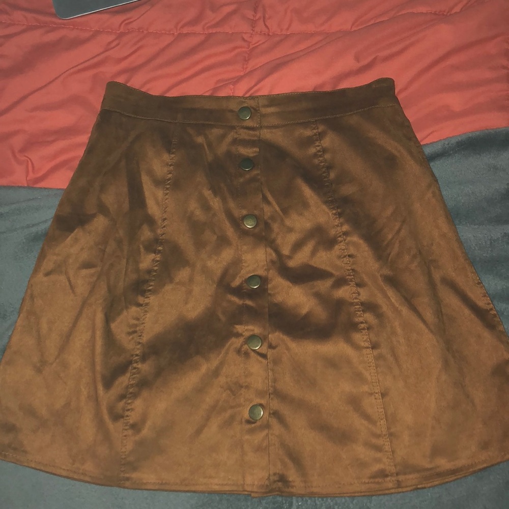 Faux leather skirt